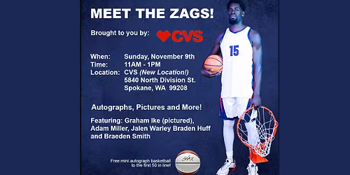 Meet The Zags - Gonzaga Men's Basketball - 11AM - 1PM