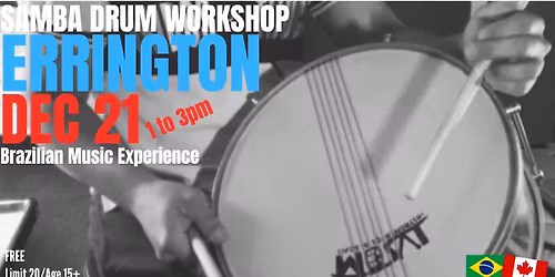 Join Mestre Maninho Costa for a FREE Batucada Workshop