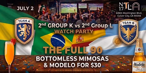 \u26bd 2nd Group K vs 2nd Group L Watch Party \u2014 World Cup 2026 | N17 The Lane