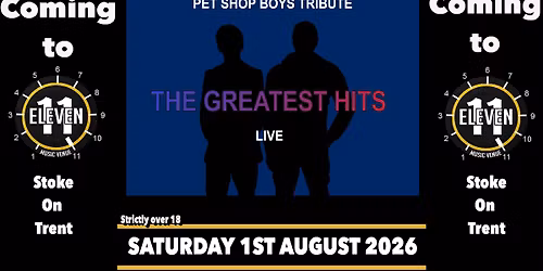 Pet Shop Boys tribute live at Eleven Stoke on trent