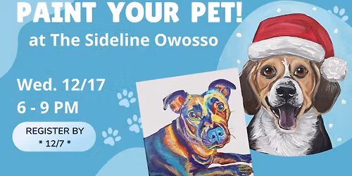 Paint Your Pet at The Sideline!