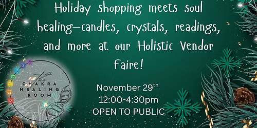 Holiday Holistic Vendor Faire