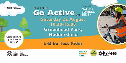 FREE E-Bike Test Rides at Go Active Greenhead Park Huddersfield
