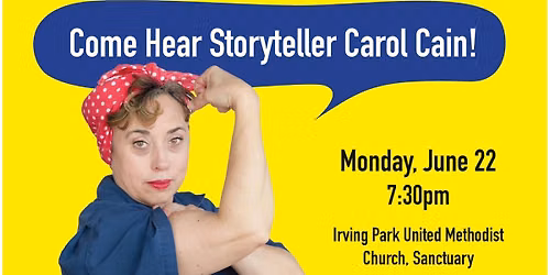 Storyteller Carol Cain as Rosie the Riveter