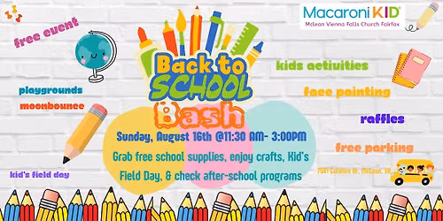 Back to School Bash\/Free Event