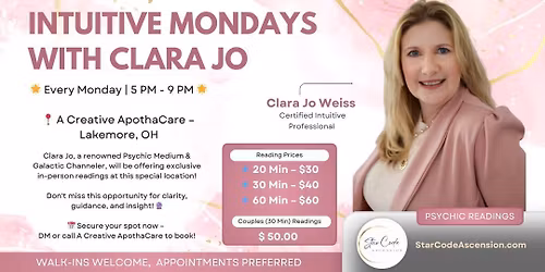 Intuitive Mondays with Clara Jo