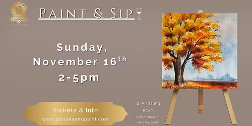 Paint and Sip at BFV