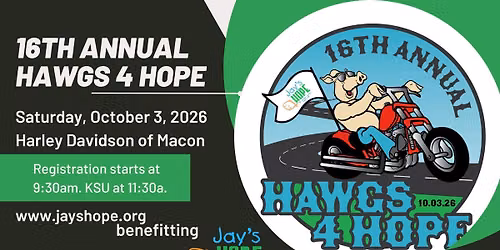 16th annual Hawgs 4 HOPE Ride