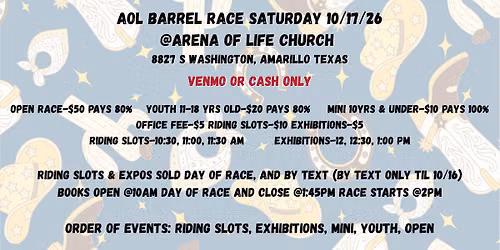 AOL October Barrel Race **NOT BBR**