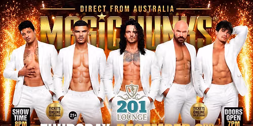 Dec 3rd: Savannah, GA - MAGIC HUNKS AUSTRALIAN TAKEOVER at 201 Tapas Lounge