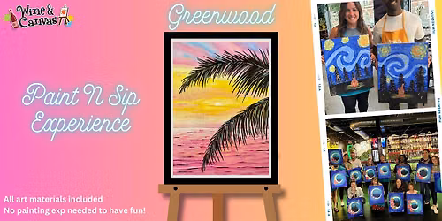 Greenwood Paint and Sip \u2013 Pretty Pink Palms