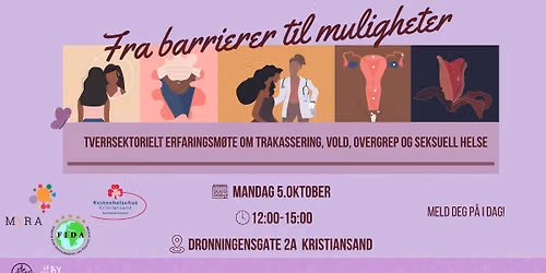 Tverrsektorielt erfaringsm\u00f8te i Kristiansand om trakassering, vold, overgrep og seksuelle overgrep