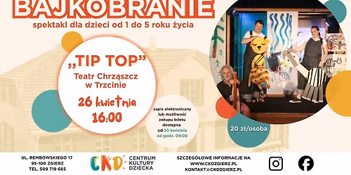Bajkobranie dla najnaj\u00f3w "Tip top" Teatr Chrz\u0105szcz