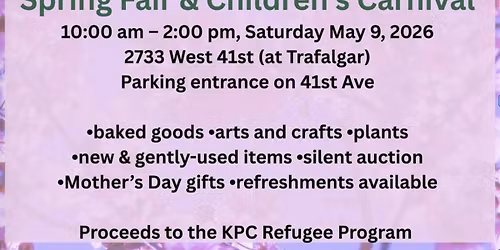 Kerrisdale Presbyterian Church Spring Fair & Children's Carnival