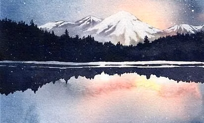 102 Watercolor Night Scene Art Class