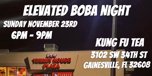 Elevated boba night