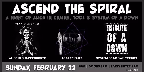 Ascend the Spiral: A Night of Tool, System of a Down, and Alice in Chains at Jergels