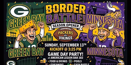 Packer Season Opener Game Day Party
