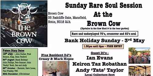 Rare Sunday Soul Session at the Brown Cow, Mansfield
