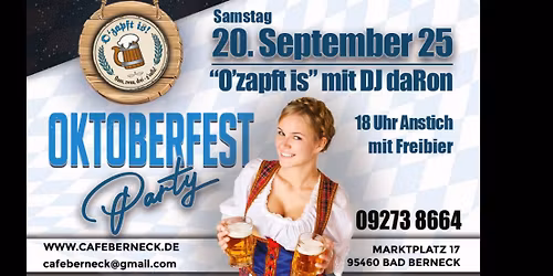 Party im Caf\u00e9: \u201eO zapft is\u201c Oktoberfest Party