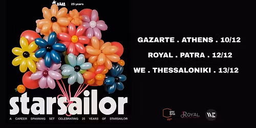 STARSAILOR 25th ANNIVERSARY | \u03a4\u03b5\u03c4\u03ac\u03c1\u03c4\u03b7 10 \u0394\u03b5\u03ba\u03b5\u03bc\u03b2\u03c1\u03af\u03bf\u03c5 || Gazarte Ground Stage