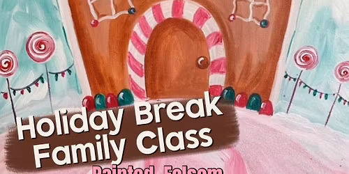 Holiday Week Family Class! Sparkling Sugar Shack. Painted. Studios Folsom Palladio