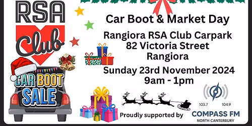 Rangiora RSA Club Car Boot & Market DAy