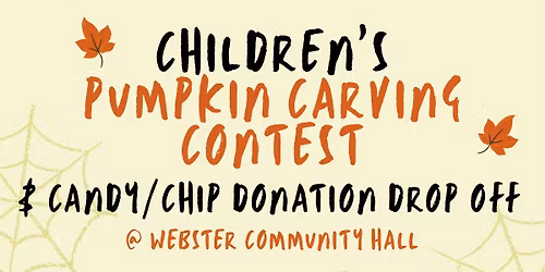 Carved Pumpkin & candy\/chips drop off