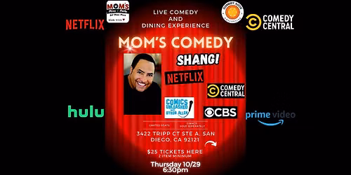 Comedy & Italian Dinner - San Diego 10\/29!