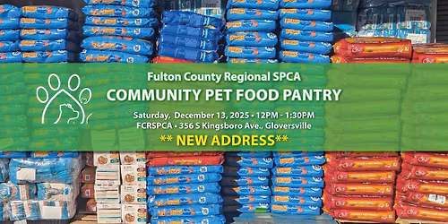 FCRSPCA Community Pet Food Pantry