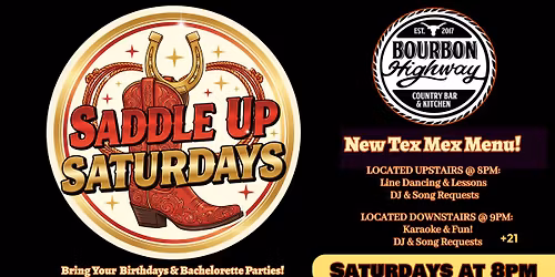 Line Dancing & Lessons Every Saturday Night