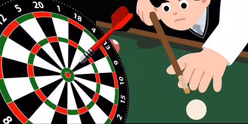 \ufffd Darts, Pool & Domino\u2019s Tournament Night! \ufffd
