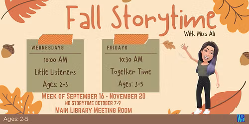 Fall Storytime: Little Listeners