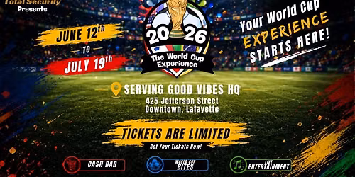 The World Cup Experience — 425 Jefferson Street, Lafayette, LA, United States, Louisiana 70501