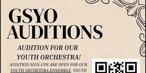 GSYO\u2019s 2026-2027 Youth Orchestra Auditions