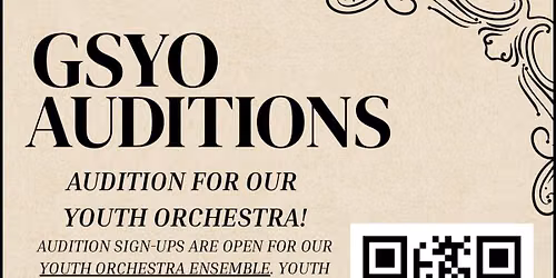 GSYO\u2019s 2026-2027 Youth Orchestra Auditions