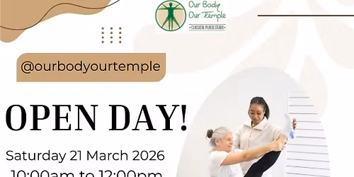 Open Day @ Our Body Our Temple Pilates Studio
