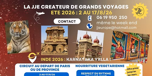 \u00c9t\u00e9 2026 Circuit en Inde 2 AU 17\/8\/26