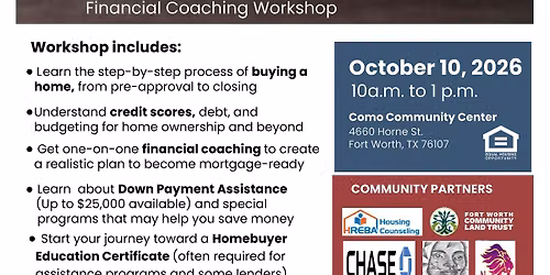 Homebuyer's Resource Fair:   Financial Coaching Workshop