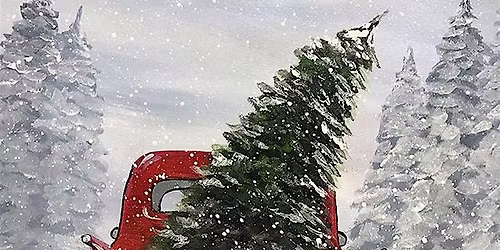 Christmas Truck - Tipsy Brush Painting Party!