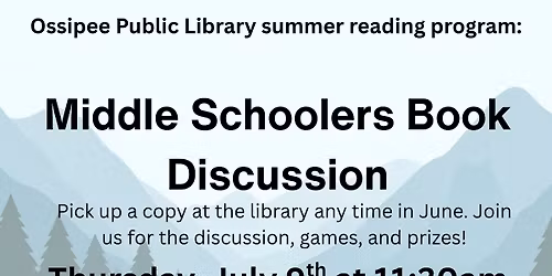 Middle Schoolers Book Discussion- Squeak Chatter Bark : An Eco-Mystery  by Ali Fitzgerald