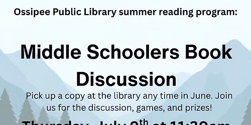Middle Schoolers Book Discussion- Squeak Chatter Bark : An Eco-Mystery  by Ali Fitzgerald