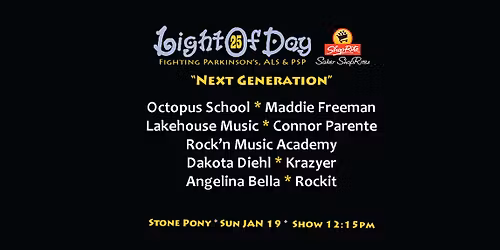 2026 Light of Day Winterfest - Next Generation at Stone Pony