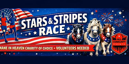 Volunteer with Mane in Heaven at Stars and Stripes Race