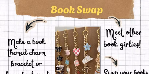 Book Charm Bar (charm bracelet or book mark making) & Book Swap