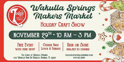 Wakulla Spring Makers Market: Holiday Craft Show