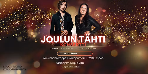 Miri Rantio & Tommi Kalenius \/ Joulun t\u00e4hti - konsertti