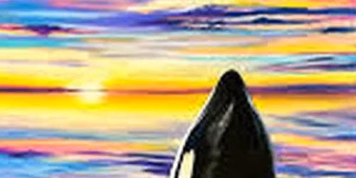 "Orca Sunset" In Person Paint Night Event Tuesday 7:00 p.m. at Tapster South Lake Union
