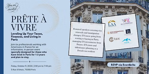 Pr\u00eate \u00e0 Vivre: Leveling Up Your Taxes, Finances, and Living in Paris