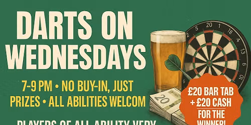 Darts Tournament - No Buyin, Just Pints and Prizes!